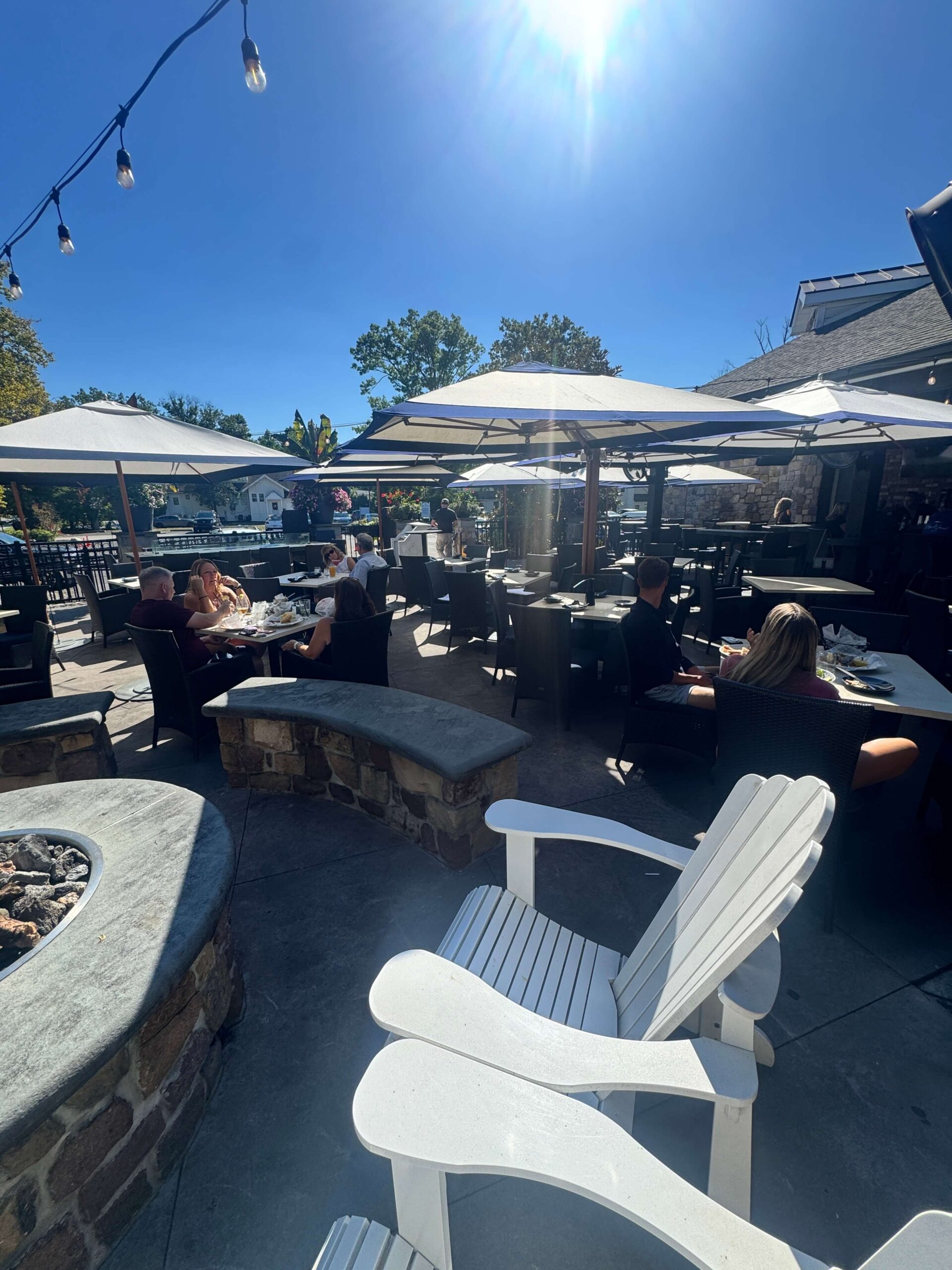 Patio dining blue bell